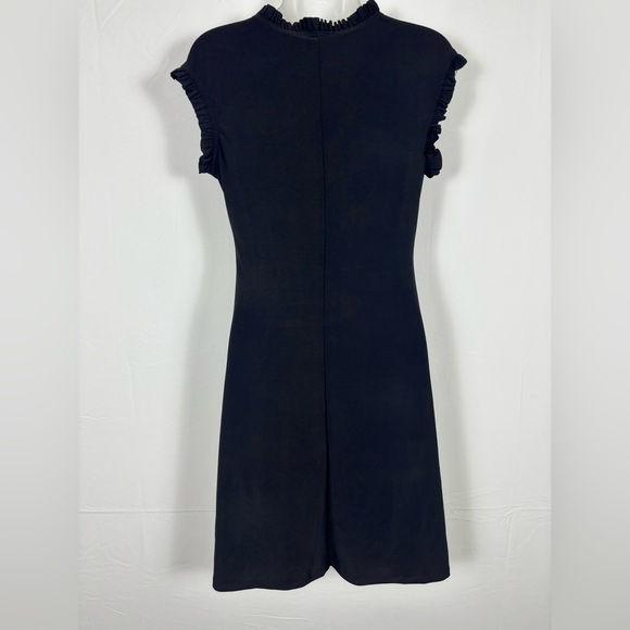NWT Nicole Miller Black Ruffle Shift Dress- M - Picture 11 of 14